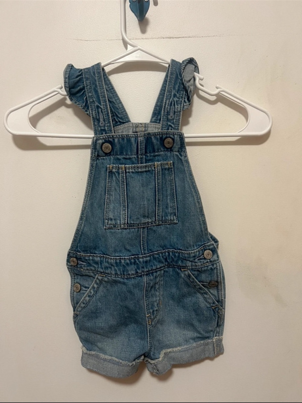 GAP Girls Denim Short Overalls - Blue